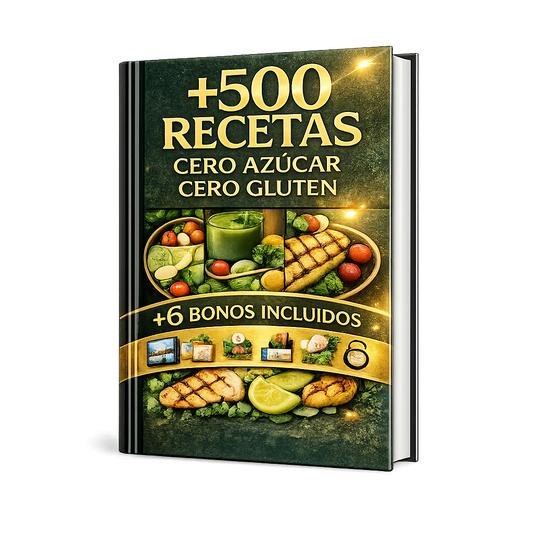 +500 Recetas CERO Azúcar CERO Gluten +6 bonos